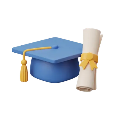 Graduation Cap and Diploma